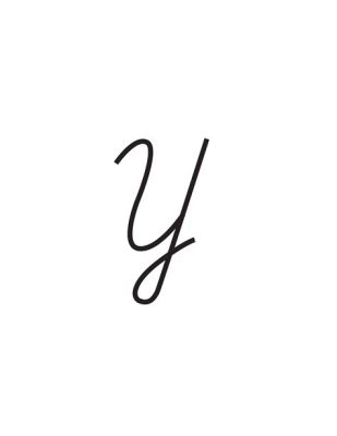 how to draw a cursive y